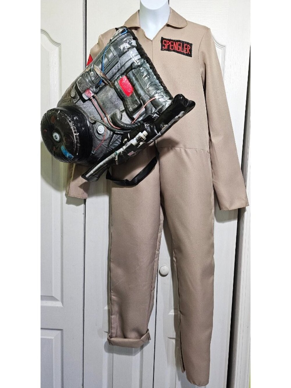 Ghostbusters Afterlife Spengler Costume Kids 4-6 Inflatable Proton Pack Wand NEW